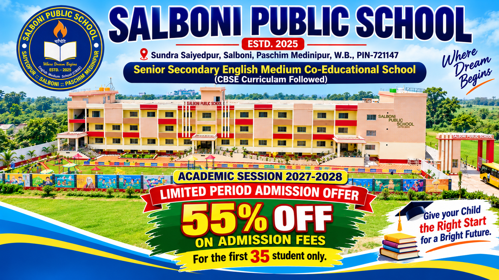 Salboni Public School academic session 2027-2028 admission campaign